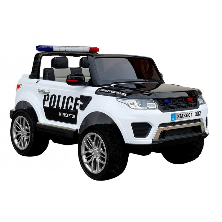 Elektrické autíčko - policajné SUV - XMX601 - bielo-čierne 